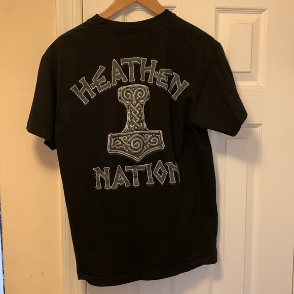 Heathen Nation T-Shirt Thors Hammer Shirt Black - Picture 4 of 5
